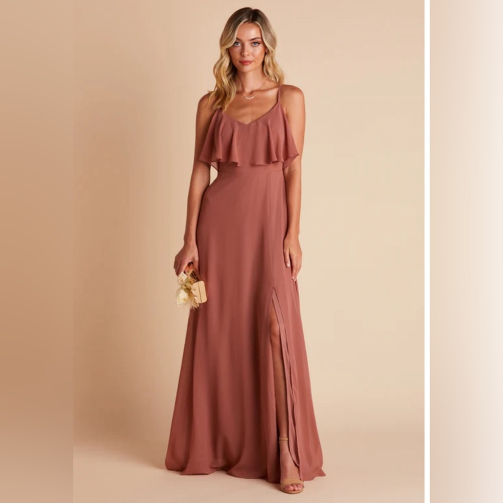 Jane convertible dress in desert rose w/ slit